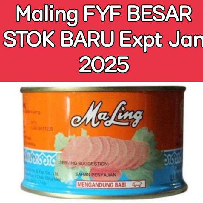 

STAR MaLing Ham FYF 397gr Canned Pork Luncheon Meat Ham 397gr NONHALAL