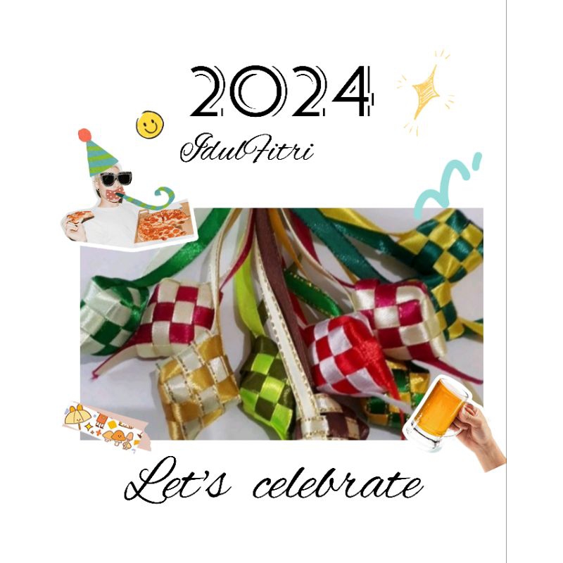 

Ketupat Mini pita satin 10pcs