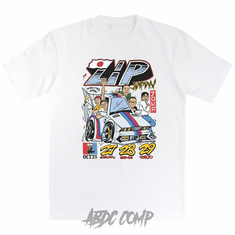 T-shirt Band Hardcore Punk Zip - Zip Tour Japan / Kaos Cewe Skena / Baju Cowo Beatdown