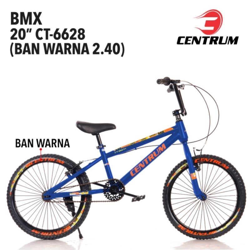 Sepeda BMX Ukuran 20 Centrum CT 6628-1 Ban 2,4 Murah Berkualitas / Sepeda Anak BMX Ukuran 20 Centrum