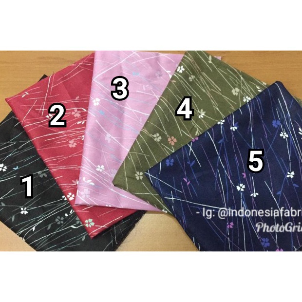 Star Seller Kain Bahan Meteran KAtun Jepang Tokai Senko motif Clover