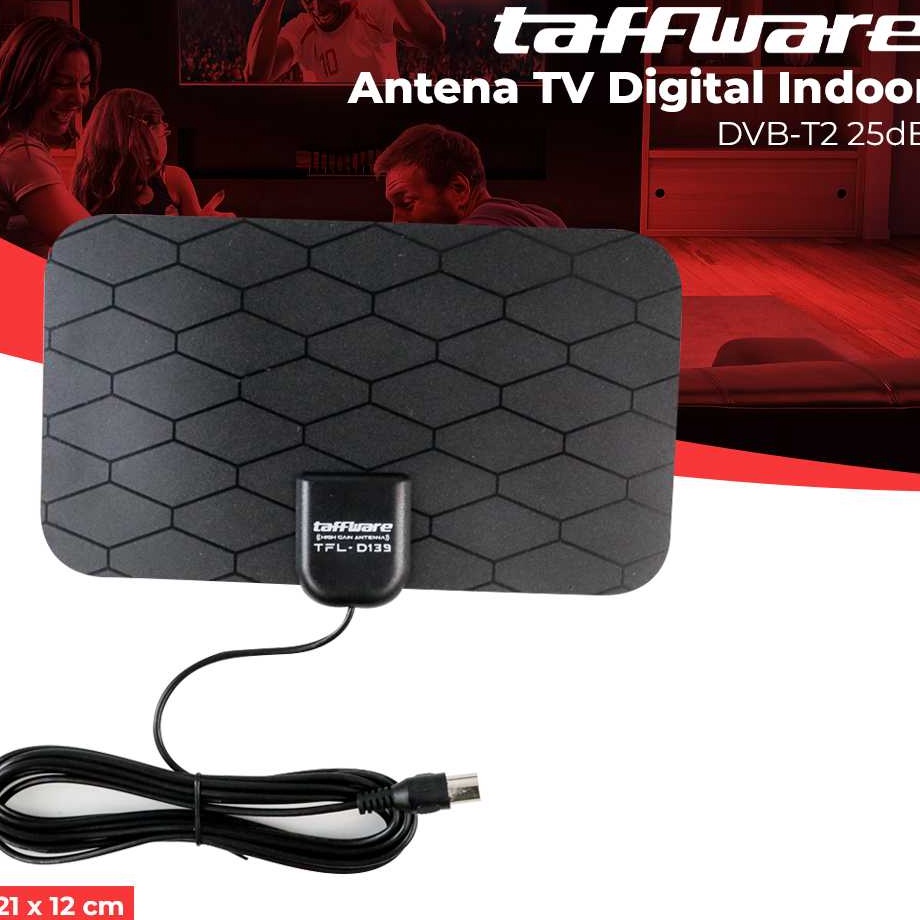 I Taffware Antena TV Digital Indoor DVBT2 25dB Grid Pattern Jack Male  TFLD139 Terbatas