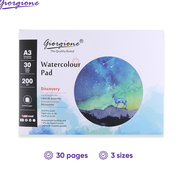 

Ready Stok Giorgione Kertas Cat Air Watercolor Paper Pad A3A4A5 GWB3