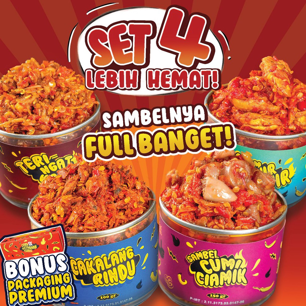 

22 STOK READY Eatsambel Paket Kerjasama Mas Yangun Set 4