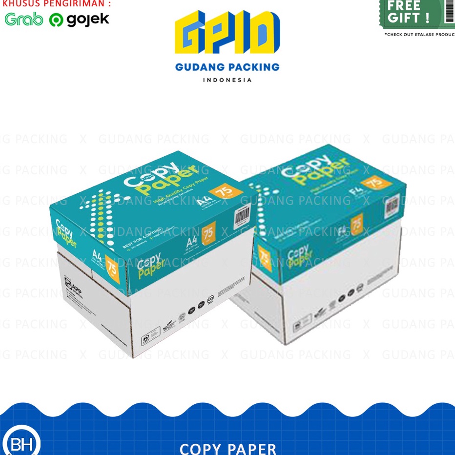 

Terbaru 33 GOSENDGRAB COPY PAPER Kertas HVS A4 F4 75 Gsm