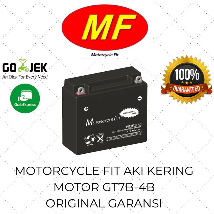Aki Motor Kering 9Ah NOUVO TIGER REVO SCORPIO Motorcycle Fit GT7B-4B NOUVO LELE SCORPIO Z / Aki Moto