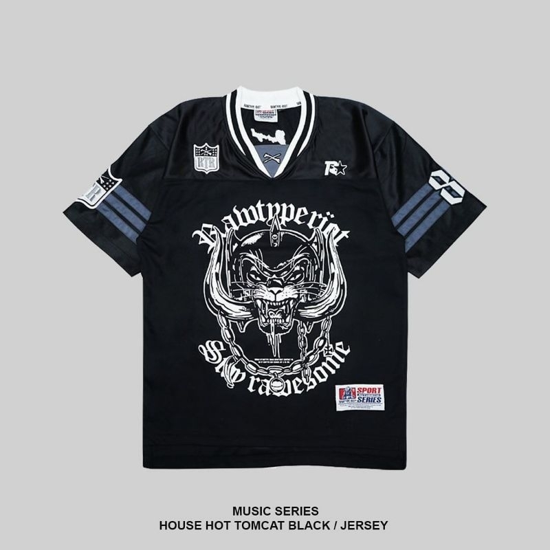 JERSEY RAWTYPE RIOT - HOUSE HOT TOMCAT JERSEY BLACK