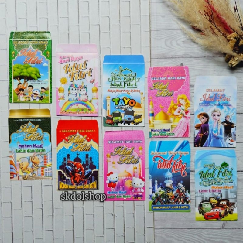 

amplop lebaran angpau lebaran karakter kartun DF 2 isi 10 lembar