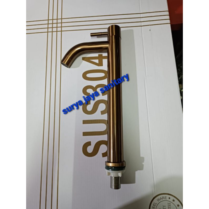 Kran wastafel pohon Rose gold / kran wastafel rose gold dingin