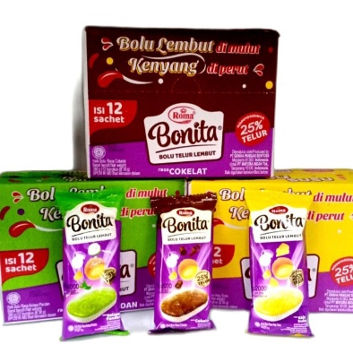 

KODE 77 ROMA BONITA BOLU TELUR LEMBUT 1 BOX ISI 12PCS