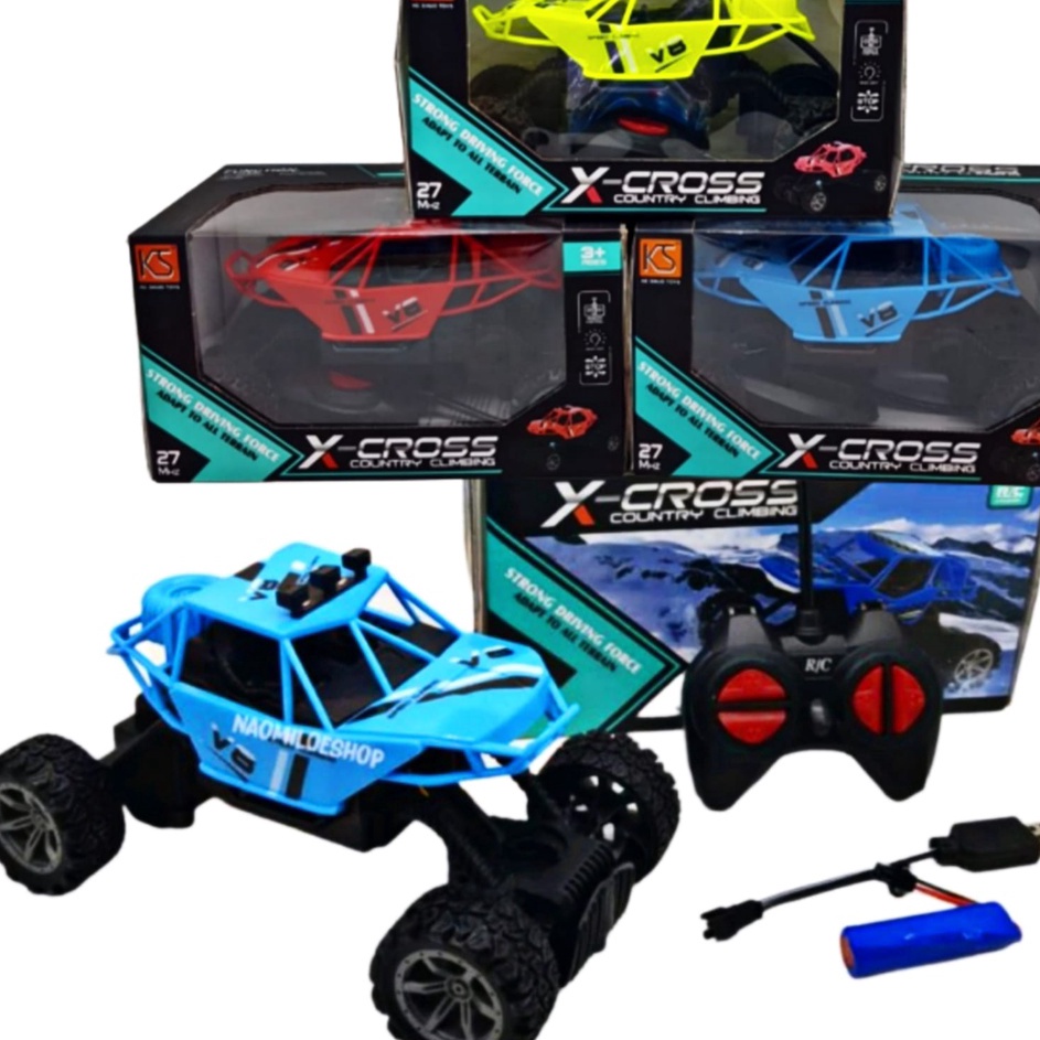 Ready Stok Remote Control Mobil Jip x cross country climbing Mainan Rc Off Road Jeep Ban Karet Mobil