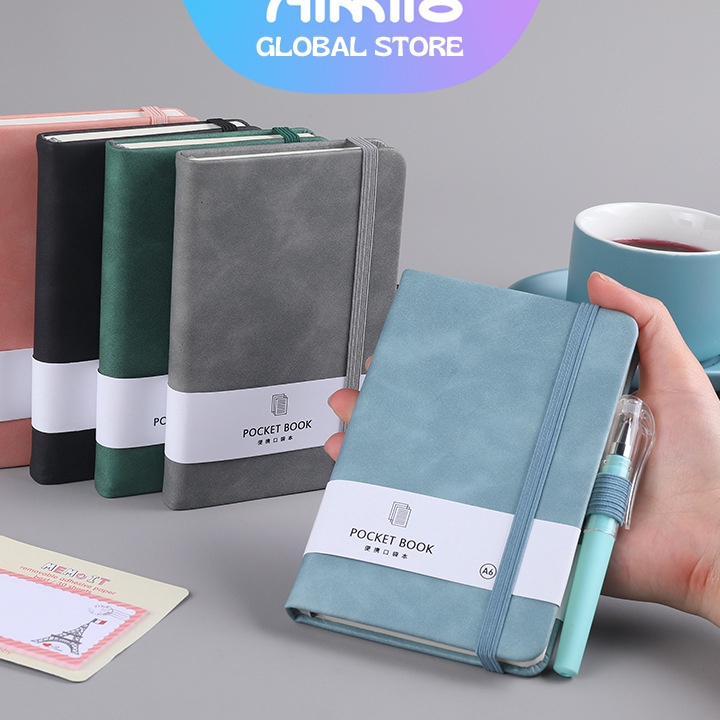 

1111 READY Aimilo Notebook A6 Pocket Buku Diary Kecil Pertemuan Scrapbook Mini 96 Lembar