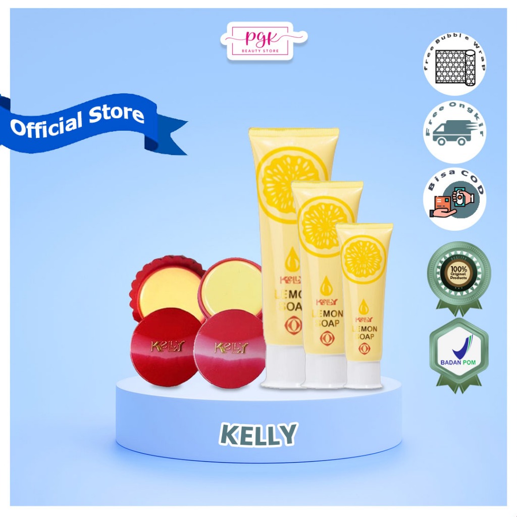 Kelly - BPOM Indonesia Original Kely Pearl Cream Bedak Padat Anti Air Glowing Arab