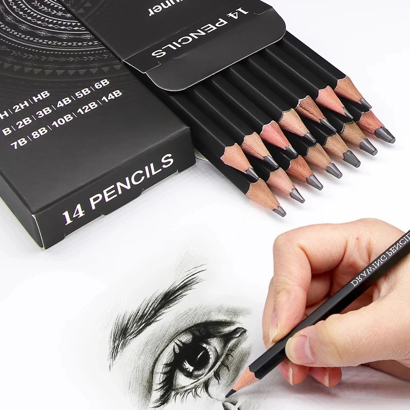 

YUH Brutfuner Orinal Pensil 14B-2H Sketsa Profesional isi 14 Pcs