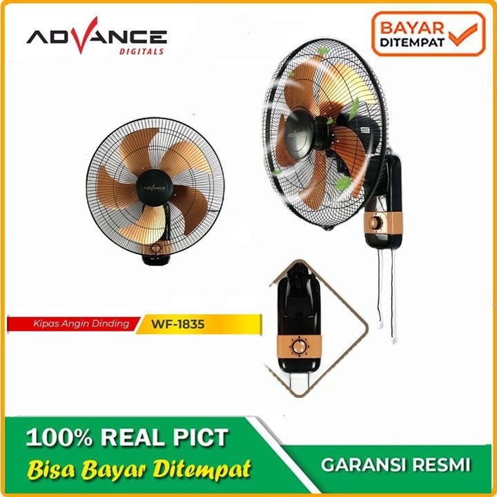 Advance 18 inci Kipas Angin dinding WF-1835 baling 5 stainless kipas angin Tornado fan Swing / kipas