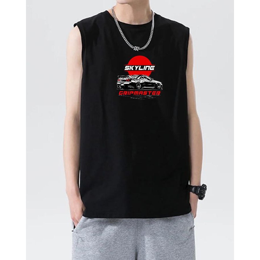 KAOS SINGLET SKYLINE PRIA TERKEREN-SINGLET PRIA GYM SANTAI-SINGLET PRIA TRENDY