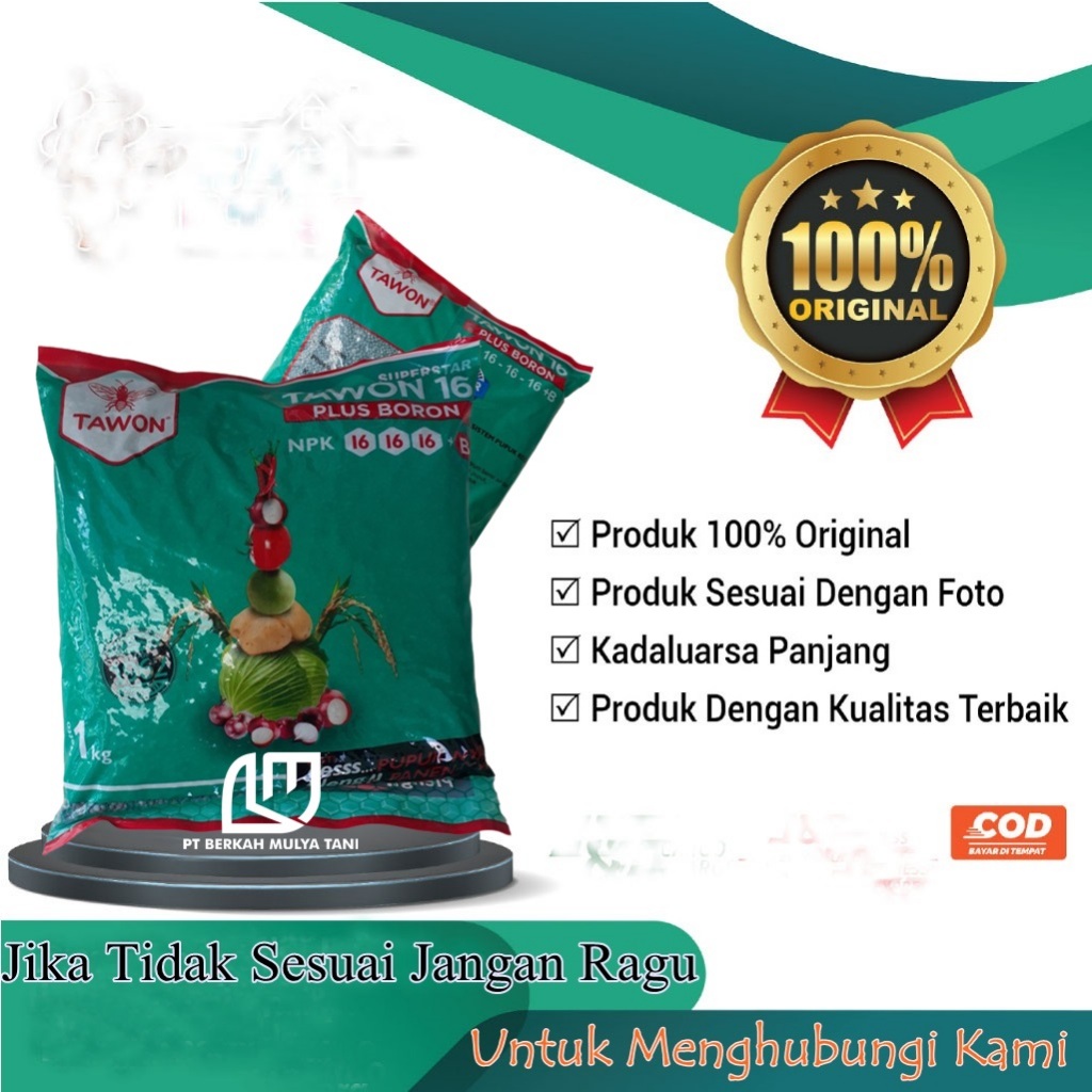 Pupuk NPK 16 16 16 Plus Boron Cap Tawon 1 Kg