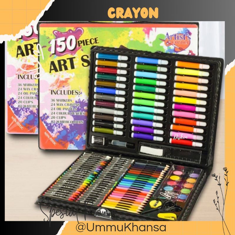 

Crayon set 150 in 1 /pewarna anak-anak/mewarnai anak-anak