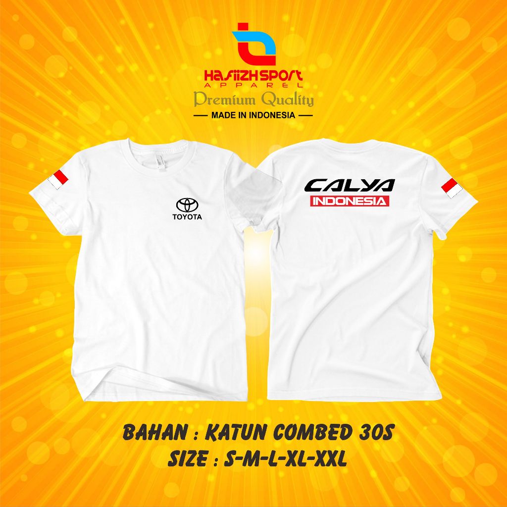 KAOS BAJU TOYOTA CALYA INDONESIA PREMIUM