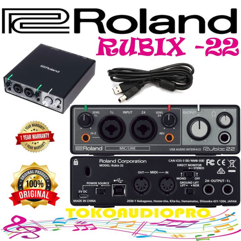 Roland Rubix 22 USB Audio Interface Soundcard Roland Rubix22