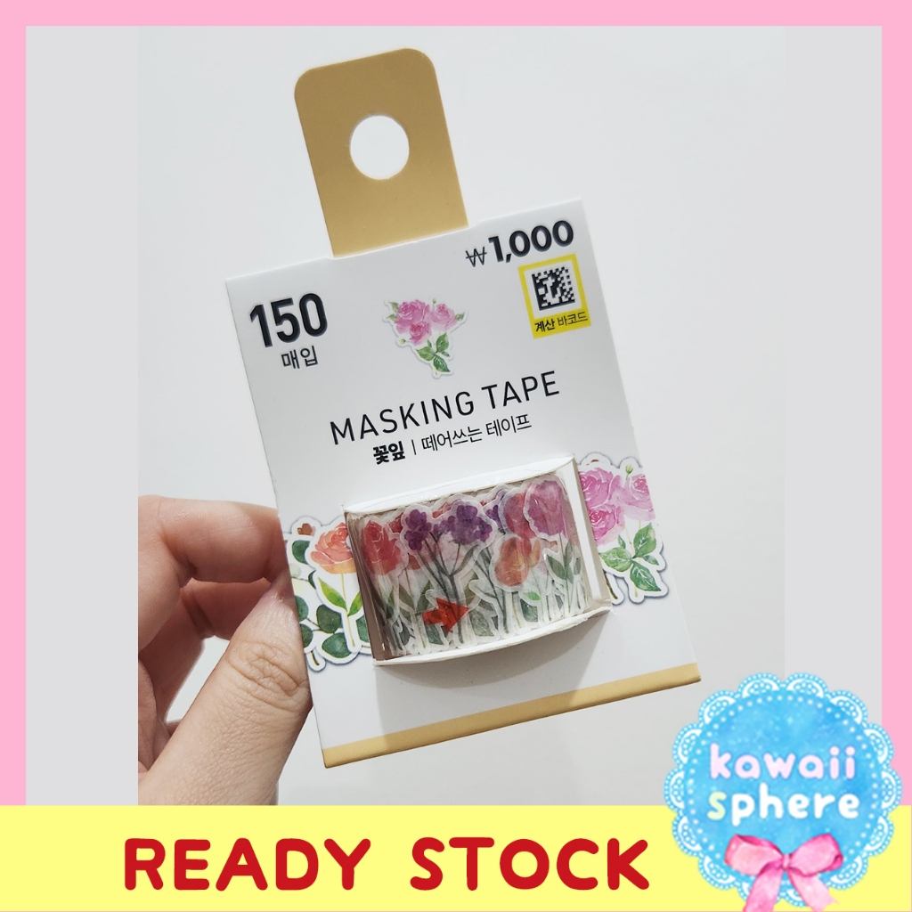 

Washi Tape Flake Sticker Daiso Korea | Flower | Masking Tape