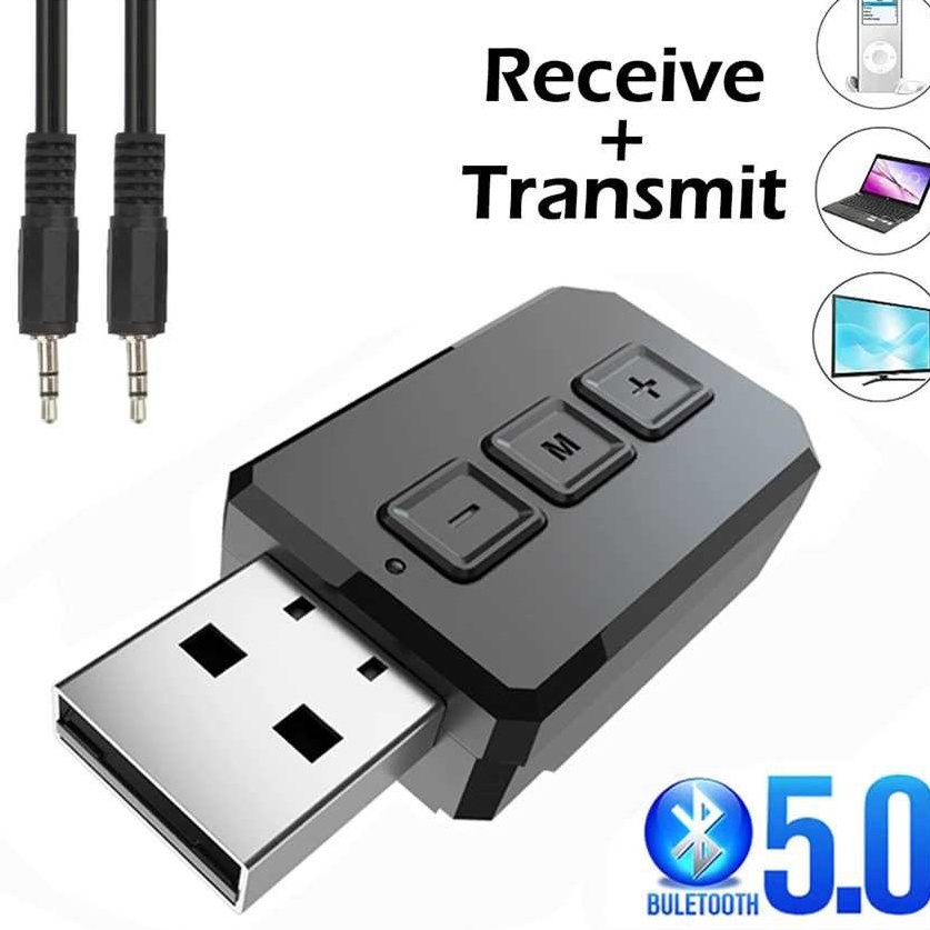 Terupdate USB Bluetooth 5 Transmitter Receiver Audio penerima dan pemancar blutut audio musik t Prod