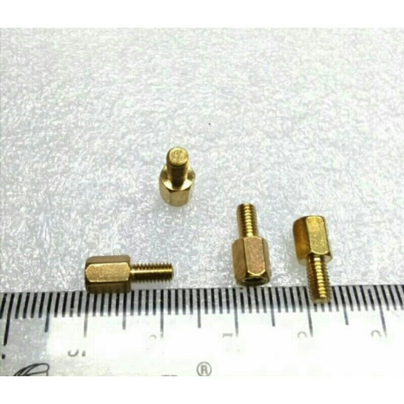 Spacer m3 6mm Spacer 3x6+6 Penyangga pcb 6 mm Male - Female