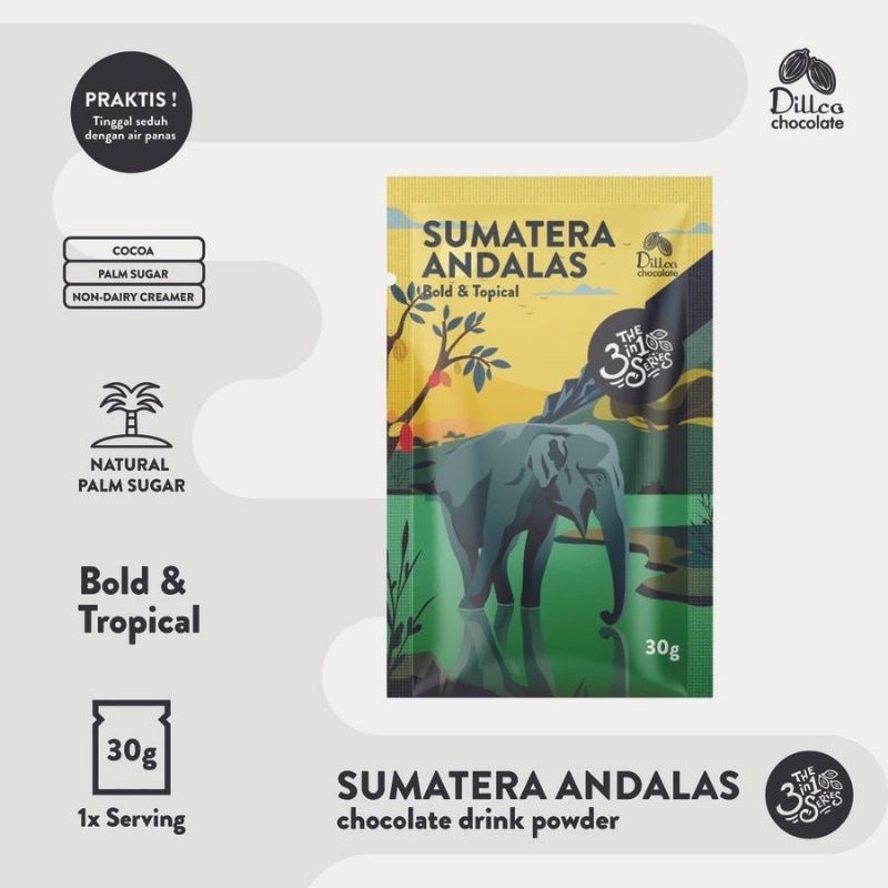 

DILLCO CHOCOLATE - 3-in-1 (Ready to Serve) Sumatera Andalas 30 gram