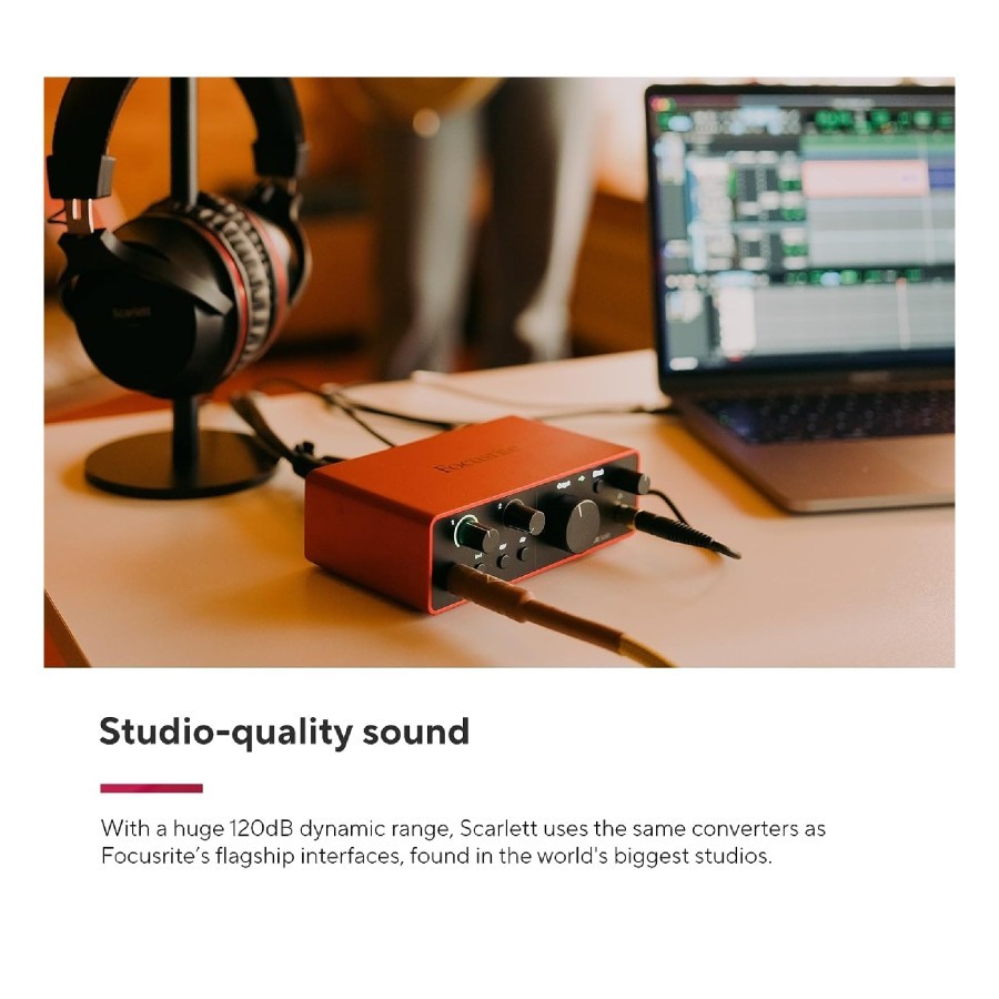 Focusrite Scarlett 2i2 Studio 4rd Gen USB Audio Interface – PAKET