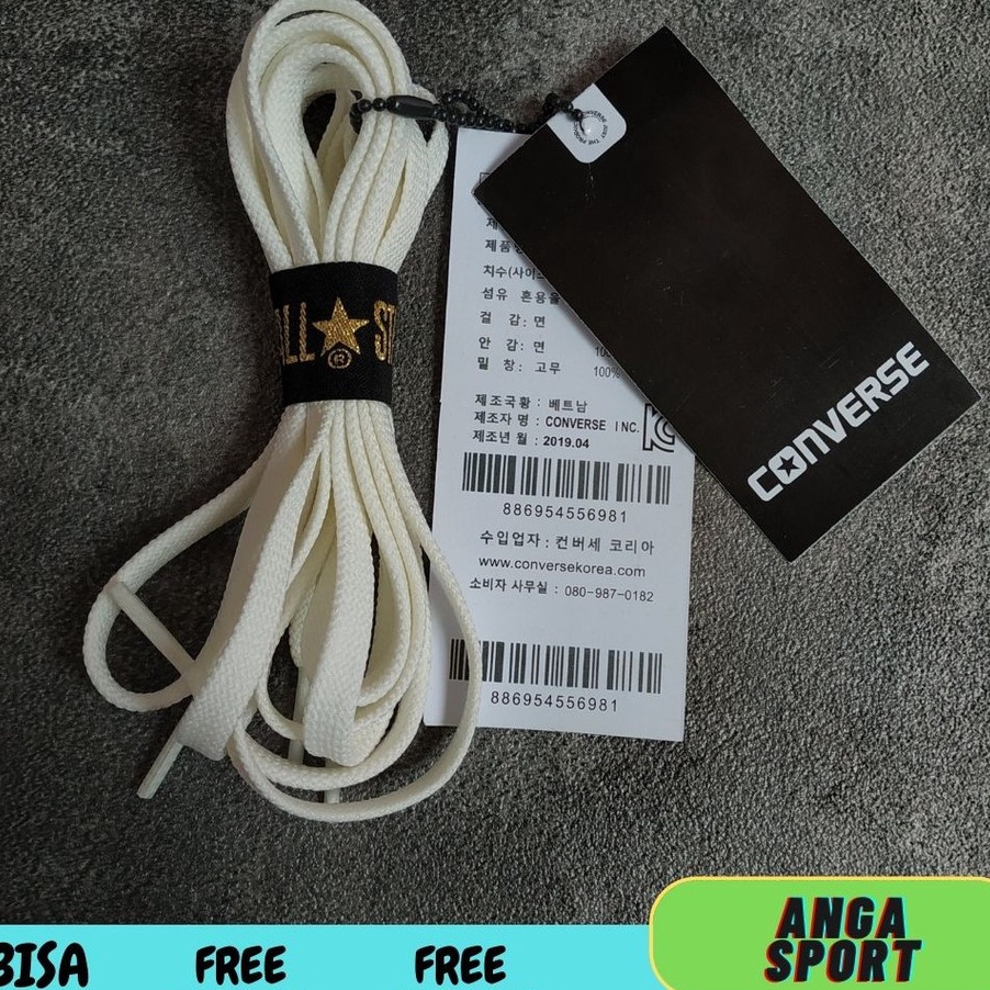 ORIGINAL TALI SEPATU CONVERSE FLAT PIPIH ORIGINAL  TALI SEPATU SNEAKERS SHOELACES PANJANG 1112 CM CR