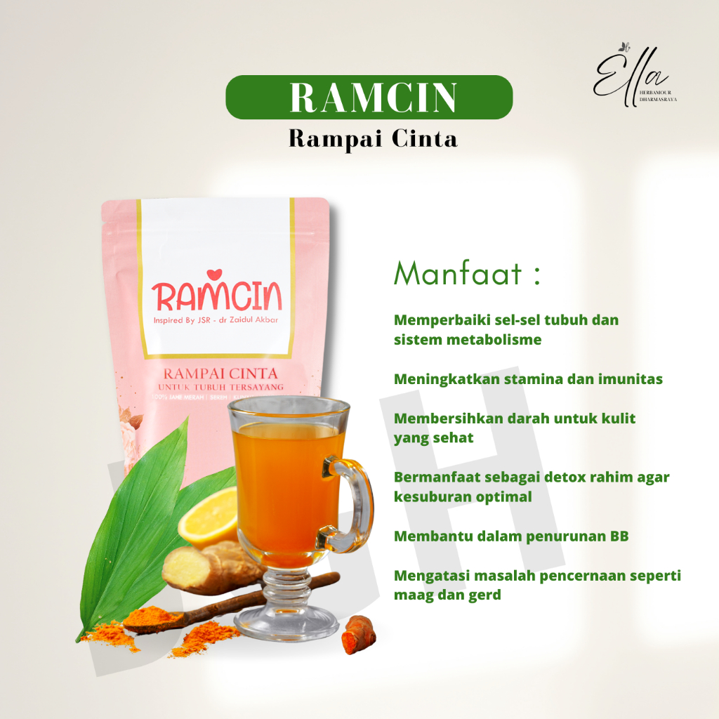 

Ramcin by Herbalov/Diet Bahagia Herbalov/Mengatasi Maag dan Gerd/Mengatasi Lancar Haid