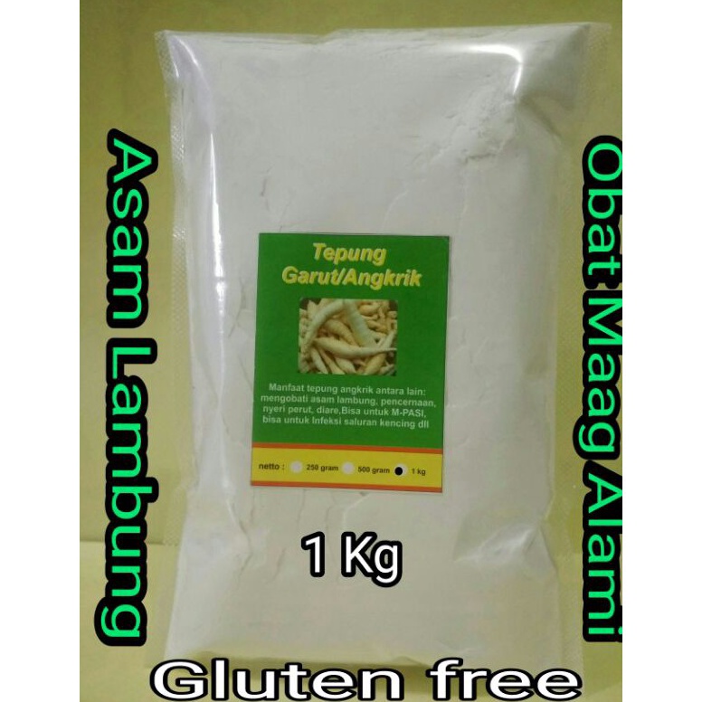 

GROSIR TEPUNG GARUTPATI ASAM LAMBUNGANGKRIK ARROWROOT 1Kg