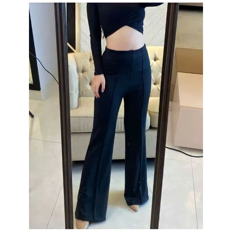 HN-06 celana CUTBRAY wanita scuba jumbo celana cutbray highwaist wanita scuba BB 40-105 BIG SIZE