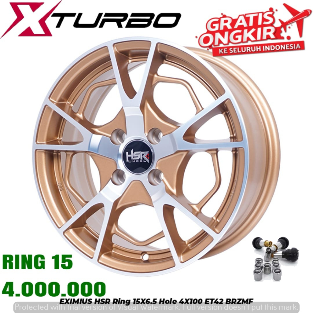PELEK MOBIL RING 15 HSR EXIMIUS GOLD POLIS VELG MOBIL BRIO AGYA MOBILIO
