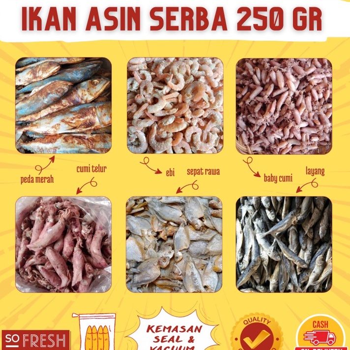 

HOT COD IKAN ASIN 25 GRAM IKAN ASIN MURAH IKAN ASIN IKAN KERING ASIN IKAN KERING IKAN PREMIUM