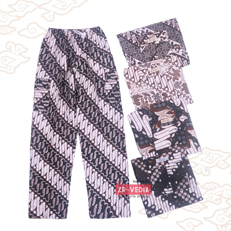 GROSIR  Celana Batik Boim Pria fit to M  Harian Murah Panjang Grosir Hawai Pangsi Betawi Pria Standa