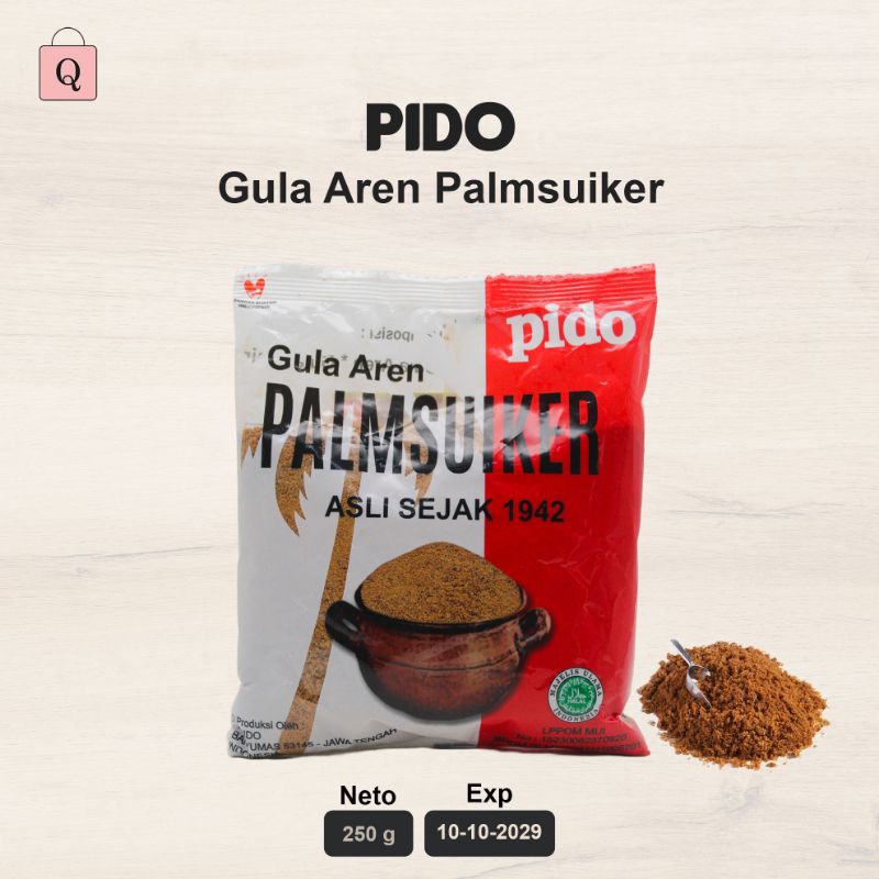 

Pido Gula Aren Bubuk PalmSuiker 250 gram Palm Sugar Brown Sugar