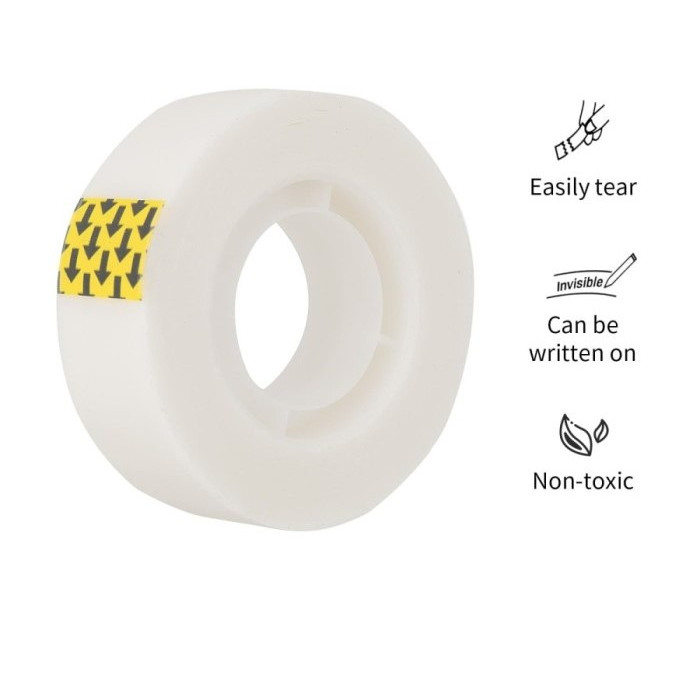 

Solasi Invisible Tape DELI 18 mm x 33 meter Bisa Ditulis