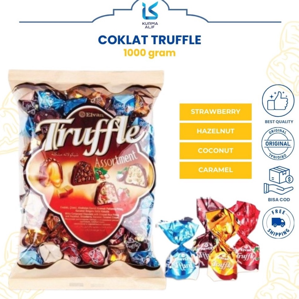 

BEST SELLER Coklat Arab Truffle 1 Kg Coklat Turki Elvan Trufle Oleh Oleh Haji Umroh