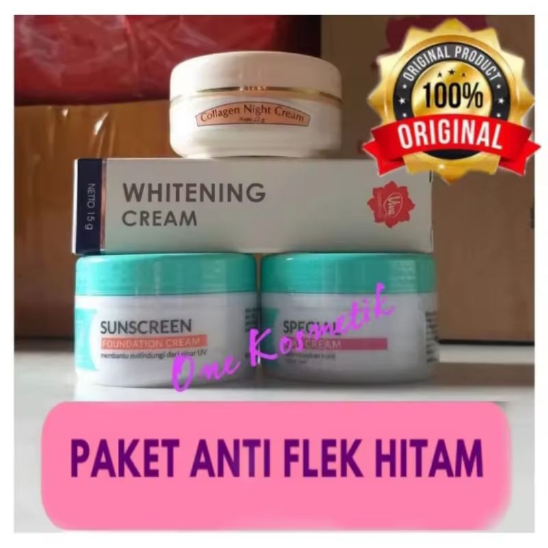 Viva Paket Anti Flek Noda Hitam | Paket Flek Glowing Serum Viva | Paket Perawatan Skincare | Serum G