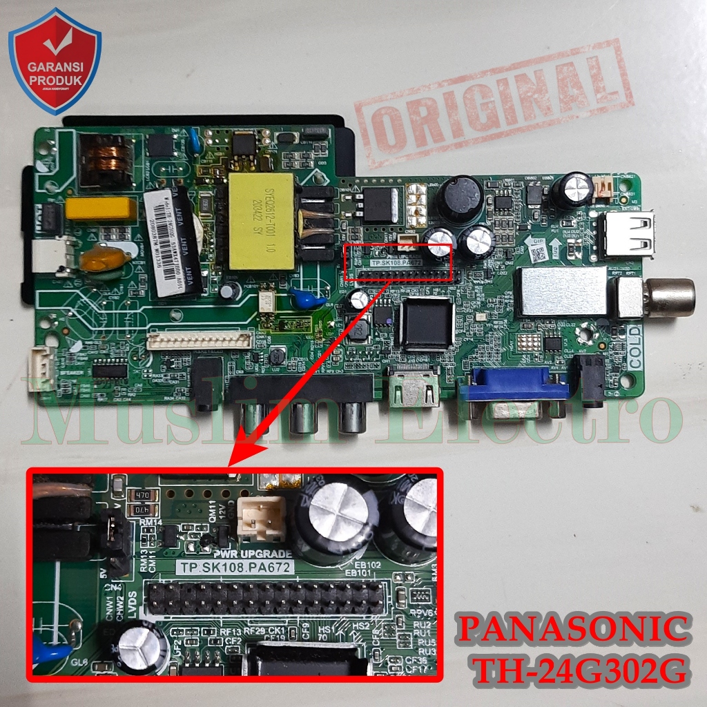Mainboard LED TV ANALOG Panasonic TH-24G302G TH-24G302 24G302G 24G302