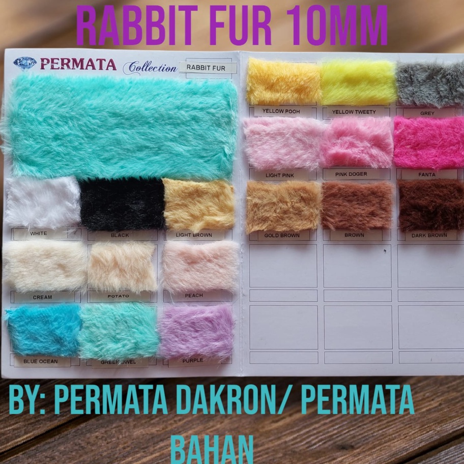 Ready Stock Kain Bulu Rabbit Fur Kain Bulu Kelinci HalusBulu Korea Halus Dan Lembut