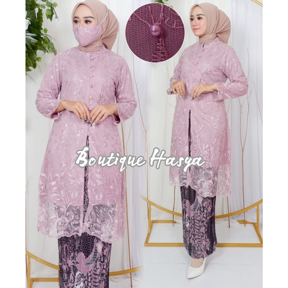 PENJUALAN CEPATBEST SELLER One Set Kebaya Tunik Kancing Depan Tunik Brokat kebaya Modern Kebaya Baju