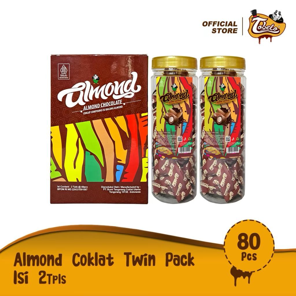 

Tobelo Cokelat Almond Twins 2 Toples/Cokelat Tobelo