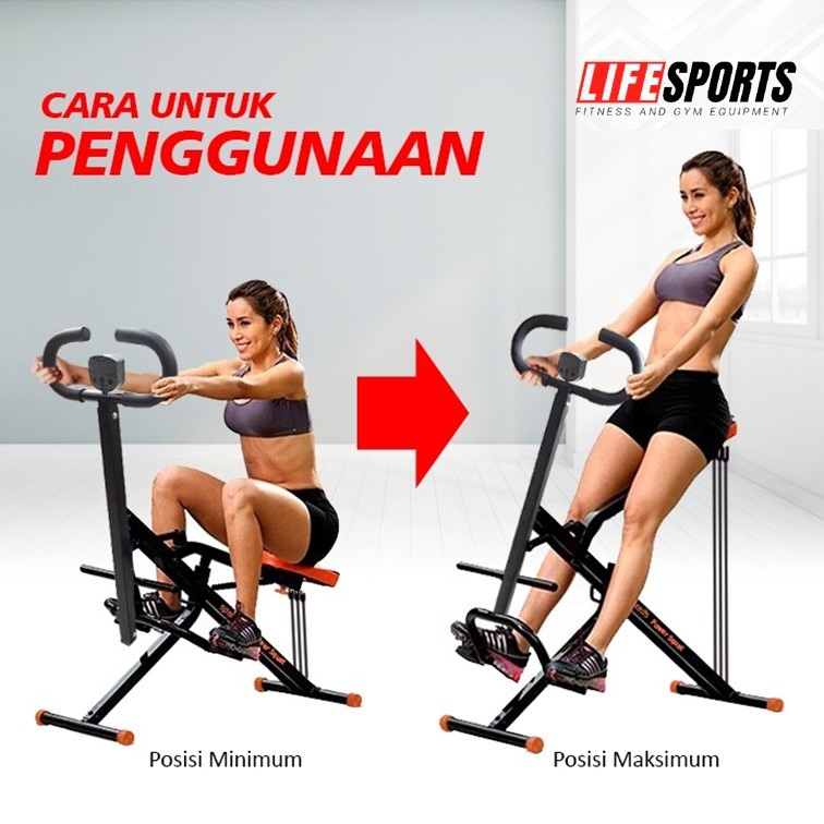 LIFESPORTS - New Alat Olahraga Horse Rider Hit Power Squat Latihan Pengecil Perut Plus EXTRA Packing