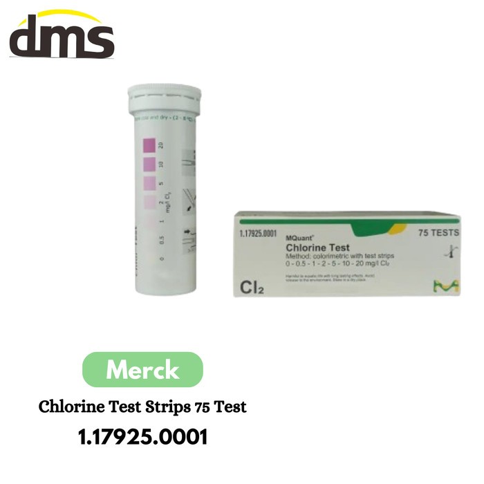 Chlorine Test Strips 75 Test 1.17925.0001 Merck