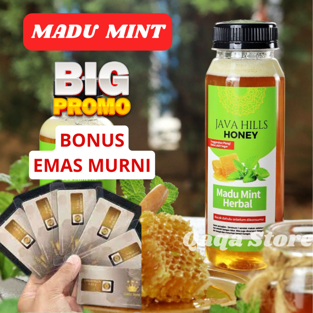 

Madu mint herbal asli madu penurun panas batuk pilek demam masuk angin obat herbal alami 330 gram