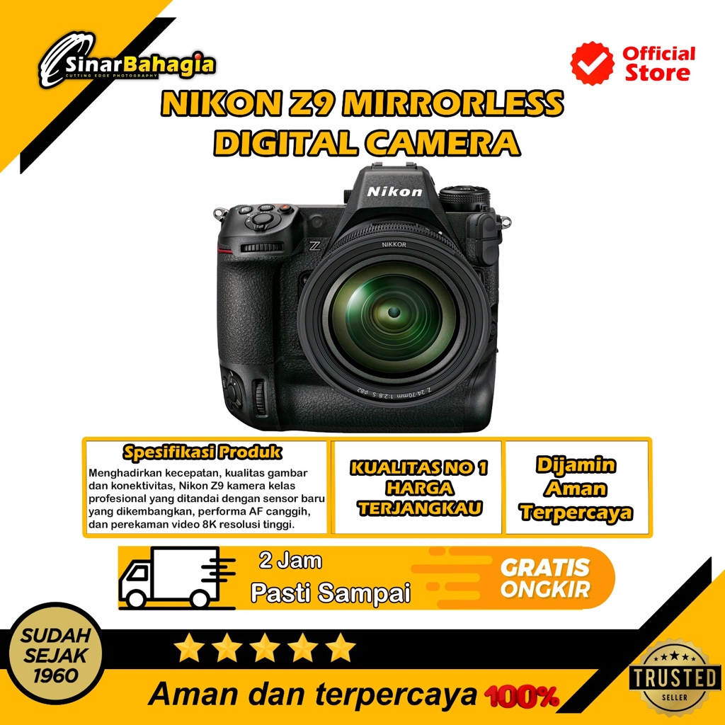 NIKON Z9 / Z 9 Mirrorless Digital Camera Body Only Garansi Resmi
