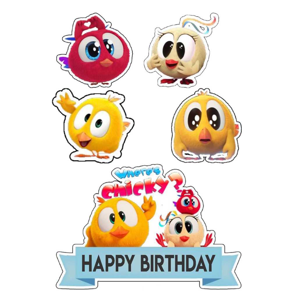 

HIASAN KUE CUSTOM TOPPER ULTAH WHERE'S CHICKY TOPPER CAKE ULANG TAHUN
