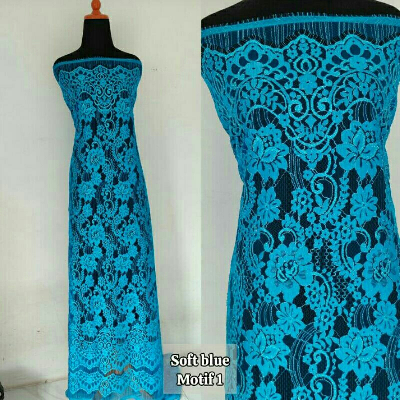 Kain bakal kebaya brokat semi prancis 3D
